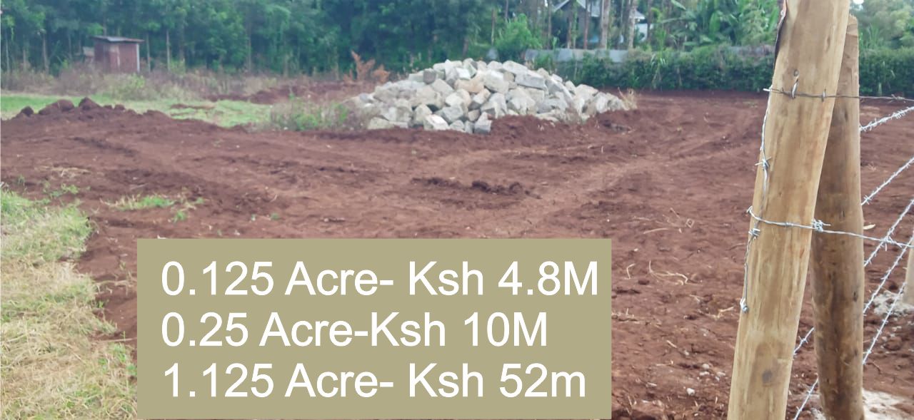 0.125, 0.25 and 1.125 Acres in Kikuyu for Sale