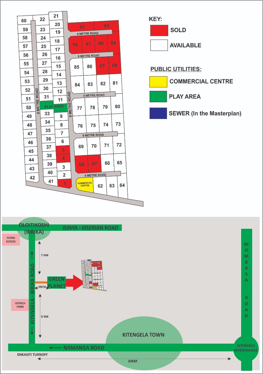 1/8th ACRE PLOTS FOR SALE IN KITENGELA