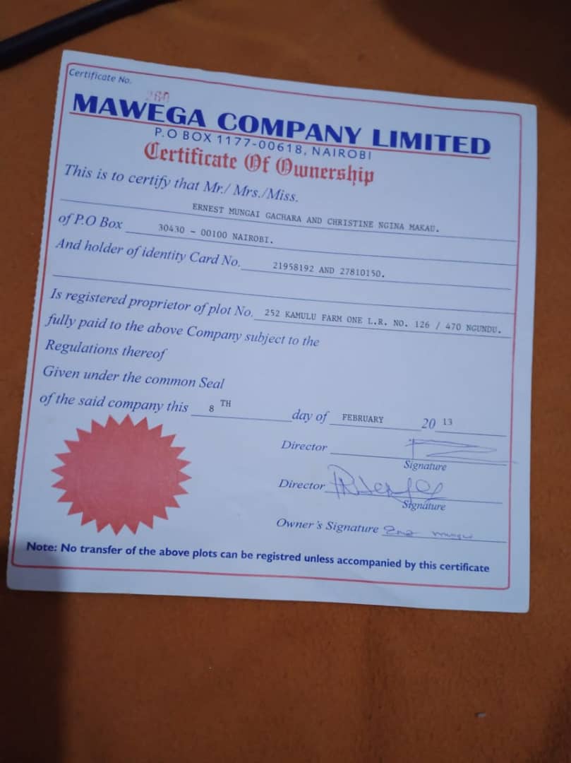 Prime plots 50 x 100 for sale in Kamulu.